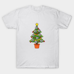 Soccer Football Christmas Tree T-Shirt